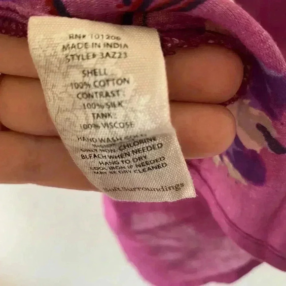 Soft surroundings floral button up top size PS - Picture 4 of 4